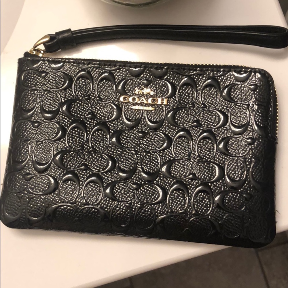 Black Coach Wristlet